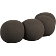 Meridian Furniture Apollo Brown Boucle Fabric Bench