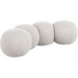 Meridian Furniture Apollo Cream Boucle Fabric Bench