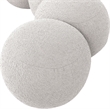 Meridian Furniture Apollo Cream Boucle Fabric Bench