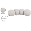 Meridian Furniture Apollo Cream Boucle Fabric Bench