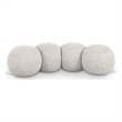 Meridian Furniture Apollo Cream Boucle Fabric Bench