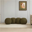 Meridian Furniture Apollo Olive Boucle Fabric Bench