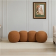Meridian Furniture Apollo Saddle Boucle Fabric Bench