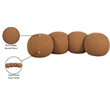 Meridian Furniture Apollo Saddle Boucle Fabric Bench