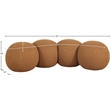 Meridian Furniture Apollo Saddle Boucle Fabric Bench