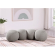 Meridian Furniture Apollo Taupe Boucle Fabric Bench