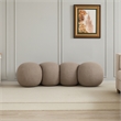 Meridian Furniture Apollo Taupe Boucle Fabric Bench