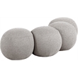 Meridian Furniture Apollo Taupe Boucle Fabric Bench
