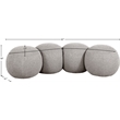 Meridian Furniture Apollo Taupe Boucle Fabric Bench