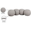 Meridian Furniture Apollo Taupe Boucle Fabric Bench