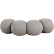 Meridian Furniture Apollo Taupe Boucle Fabric Bench