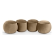 Meridian Furniture Apollo Beige Velvet Bench