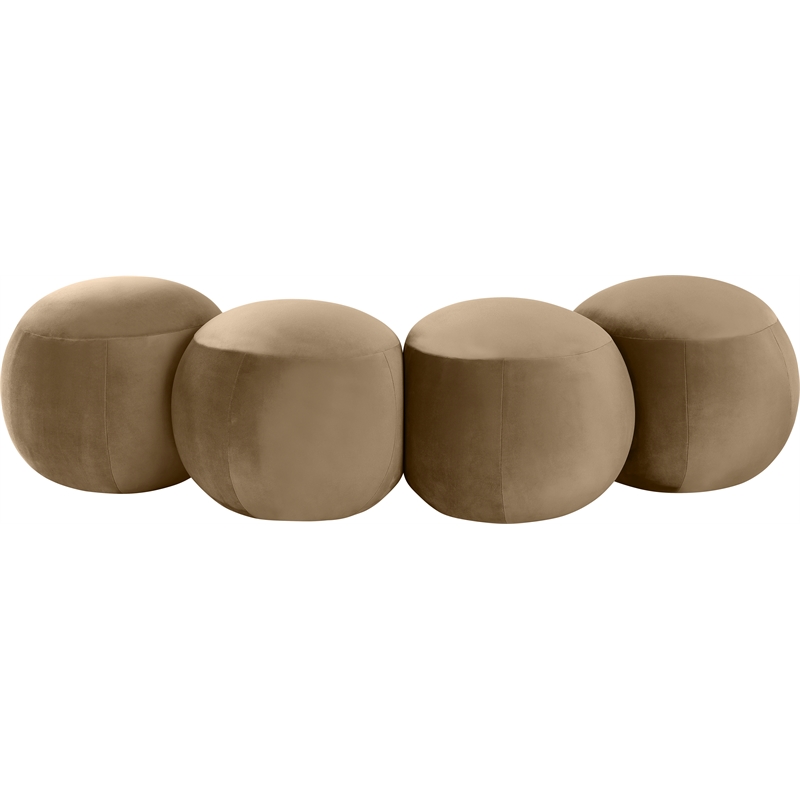 Meridian Furniture Apollo Beige Velvet Bench