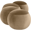 Meridian Furniture Apollo Beige Velvet Bench