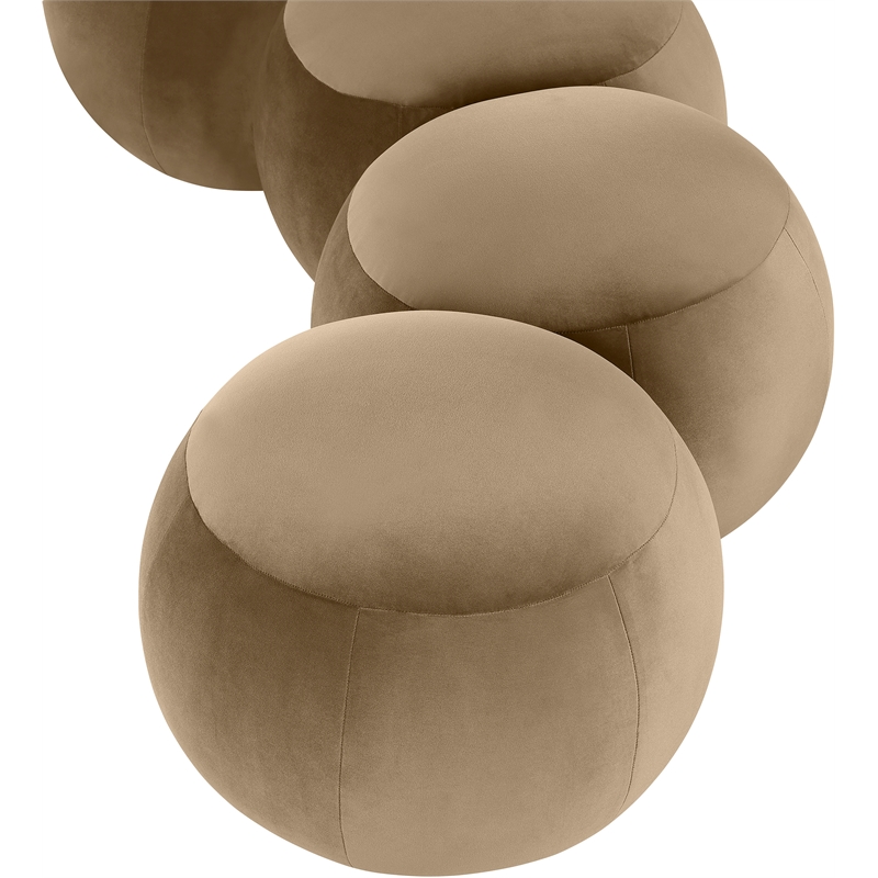 Meridian Furniture Apollo Beige Velvet Bench