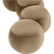 Meridian Furniture Apollo Beige Velvet Bench