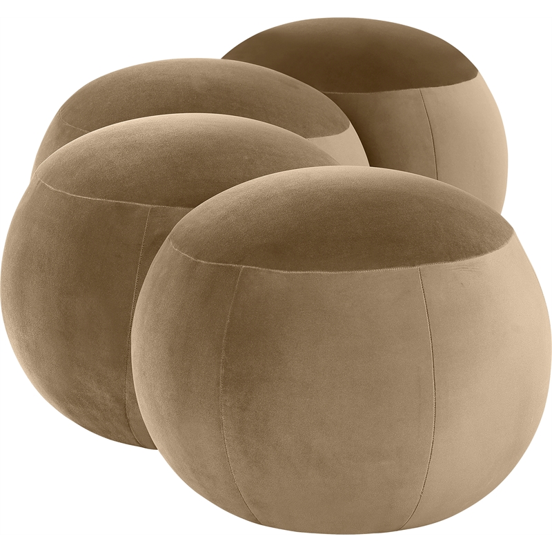 Meridian Furniture Apollo Beige Velvet Bench