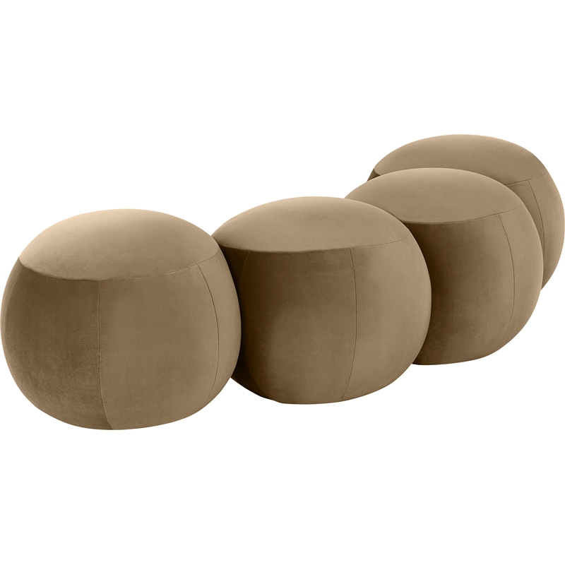 Meridian Furniture Apollo Beige Velvet Bench