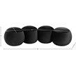 Meridian Furniture Apollo Black Velvet Bench