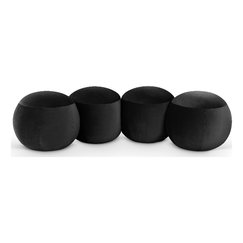 Meridian Furniture Apollo Black Velvet Bench