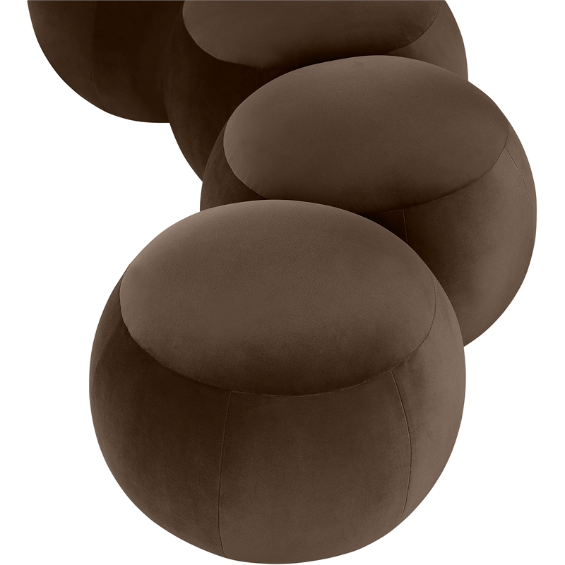 Meridian Furniture Apollo Brown Velvet Bench