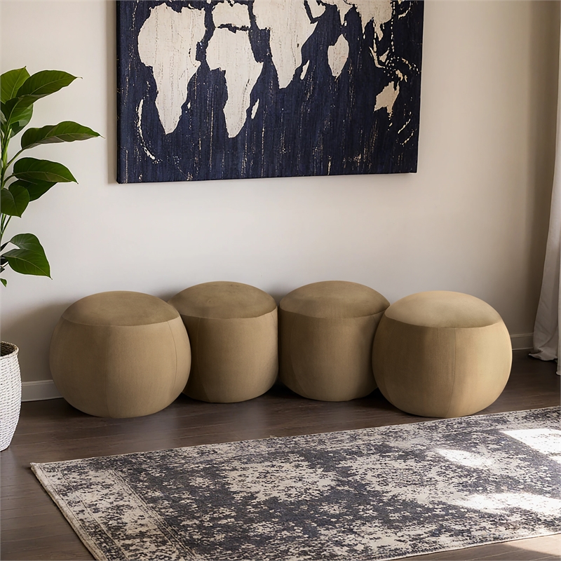 Meridian Furniture Apollo Camel Velvet Bench