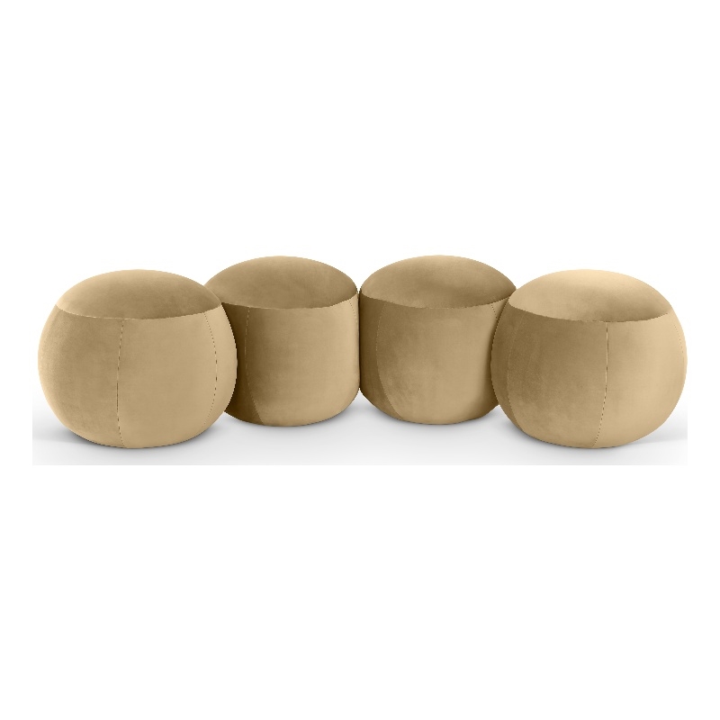 Meridian Furniture Apollo Camel Velvet Bench