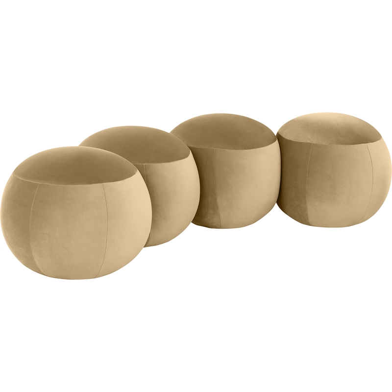 Meridian Furniture Apollo Camel Velvet Bench