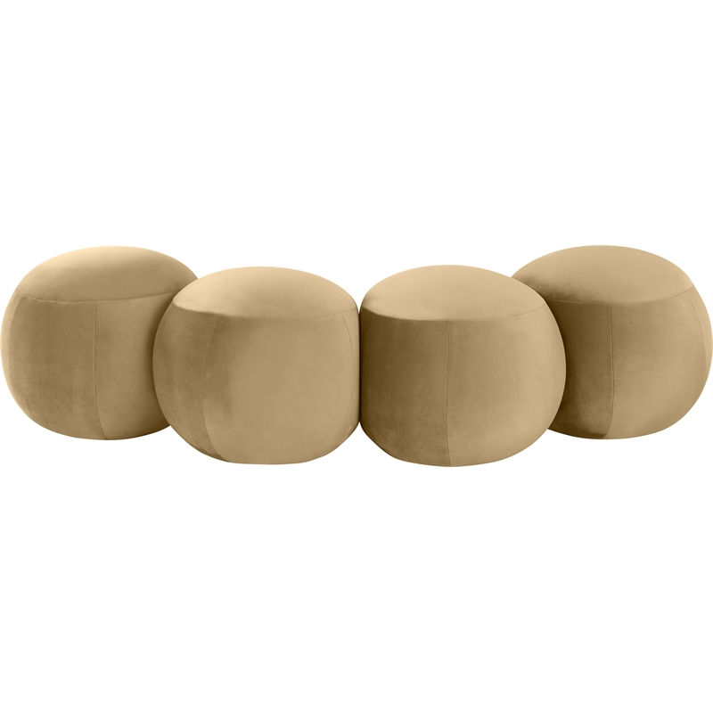 Meridian Furniture Apollo Camel Velvet Bench