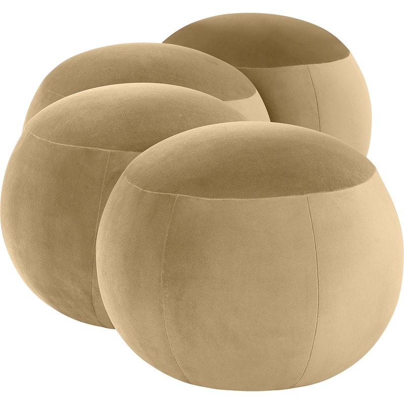 Meridian Furniture Apollo Camel Velvet Bench