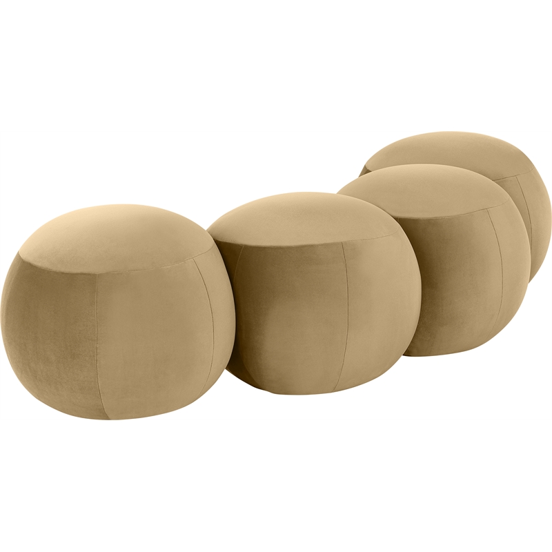 Meridian Furniture Apollo Camel Velvet Bench
