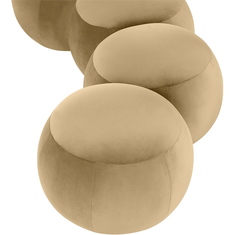 Meridian Furniture Apollo Camel Velvet Bench