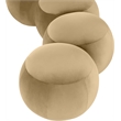Meridian Furniture Apollo Camel Velvet Bench