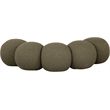 Meridian Furniture Apollo Olive Boucle Fabric Bench