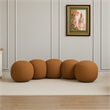 Meridian Furniture Apollo Saddle Boucle Fabric Bench