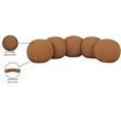 Meridian Furniture Apollo Saddle Boucle Fabric Bench