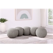 Meridian Furniture Apollo Taupe Boucle Fabric Bench