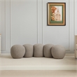 Meridian Furniture Apollo Taupe Boucle Fabric Bench