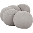 Meridian Furniture Apollo Taupe Boucle Fabric Bench