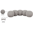 Meridian Furniture Apollo Taupe Boucle Fabric Bench