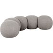 Meridian Furniture Apollo Taupe Boucle Fabric Bench