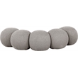 Meridian Furniture Apollo Taupe Boucle Fabric Bench