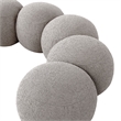 Meridian Furniture Apollo Taupe Boucle Fabric Bench