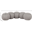 Meridian Furniture Apollo Taupe Boucle Fabric Bench