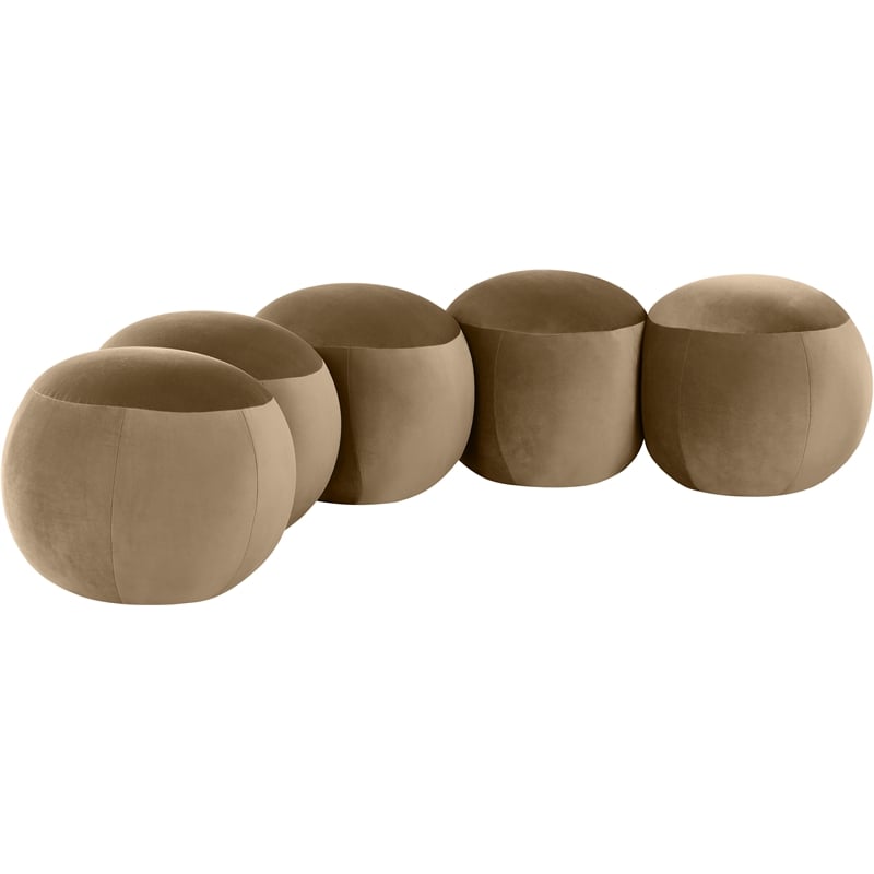 Meridian Furniture Apollo Beige Velvet Bench