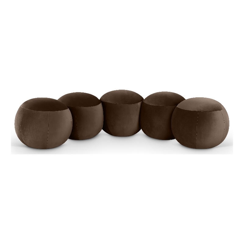 Meridian Furniture Apollo Brown Velvet Bench