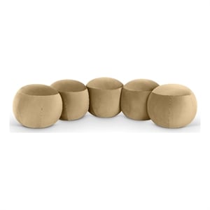 Meridian Furniture Apollo Camel Velvet Bench