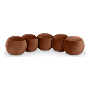 Meridian Furniture Apollo Cognac Velvet Bench