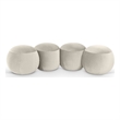 Meridian Furniture Apollo Cream Velvet Bench