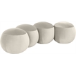 Meridian Furniture Apollo Cream Velvet Bench